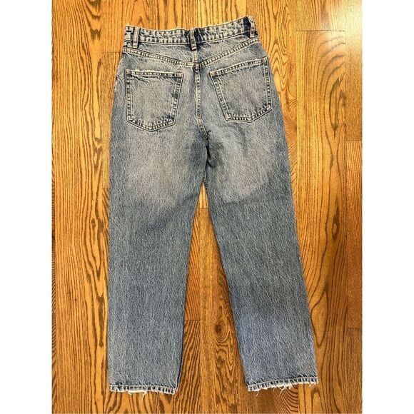 ZARA High Rise Slim Straight Acid Wash Jeans Size 2 - Picture 5 of 5
